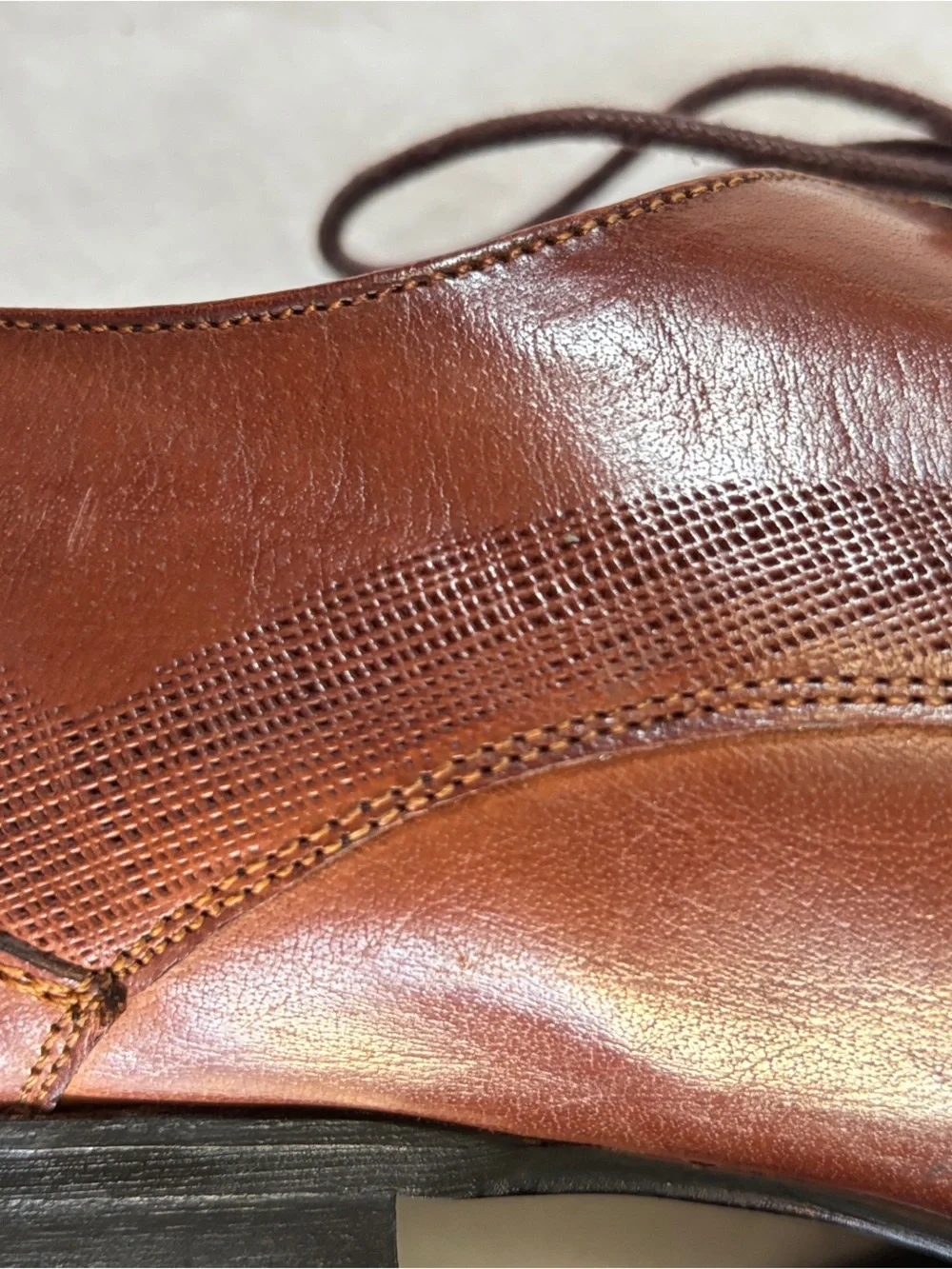 Kenneth Cole NY Brown Leather Square Toe Dress Shoes Men’s 11